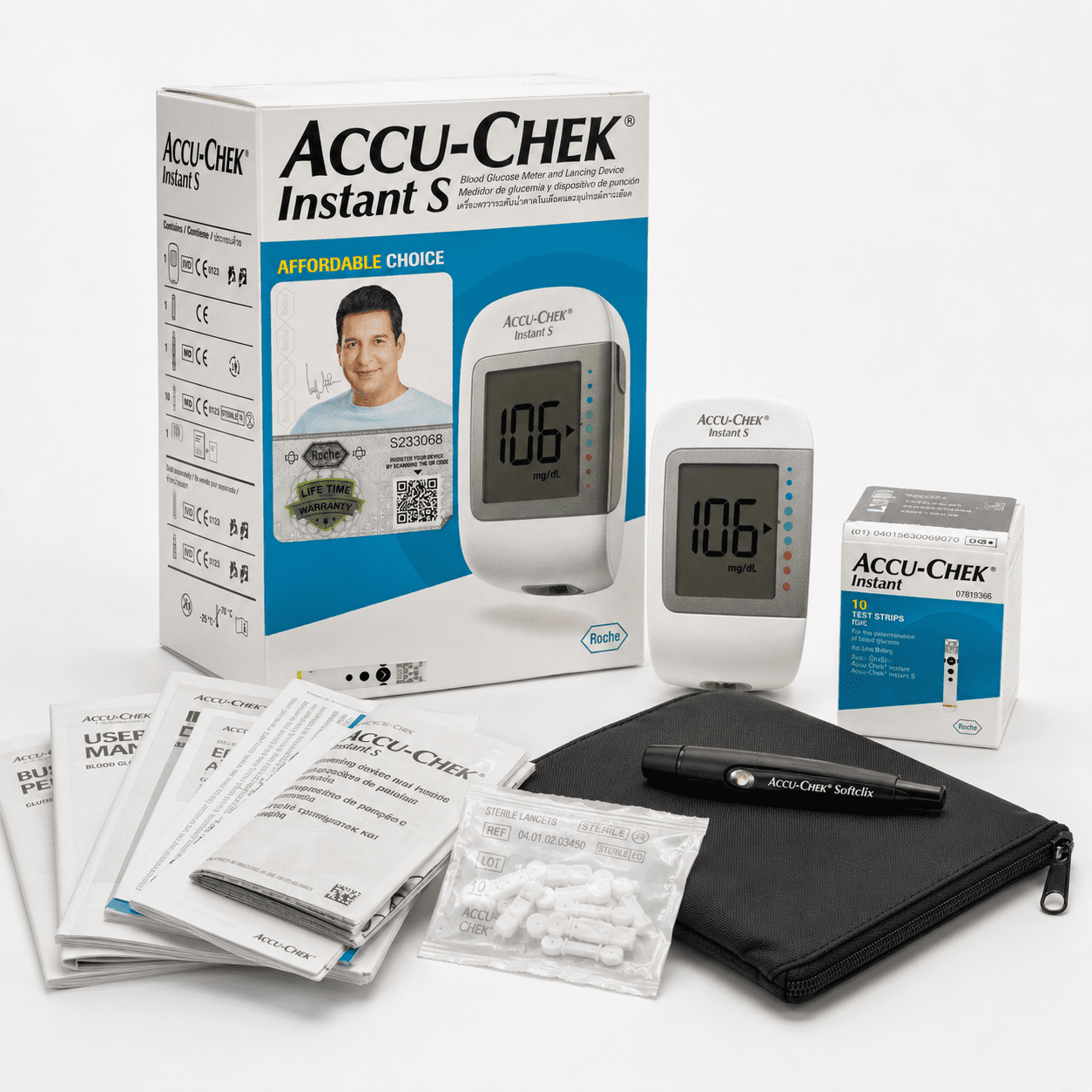 Accu-Chek Instant glucometer device view available at Pak Care Surgicals