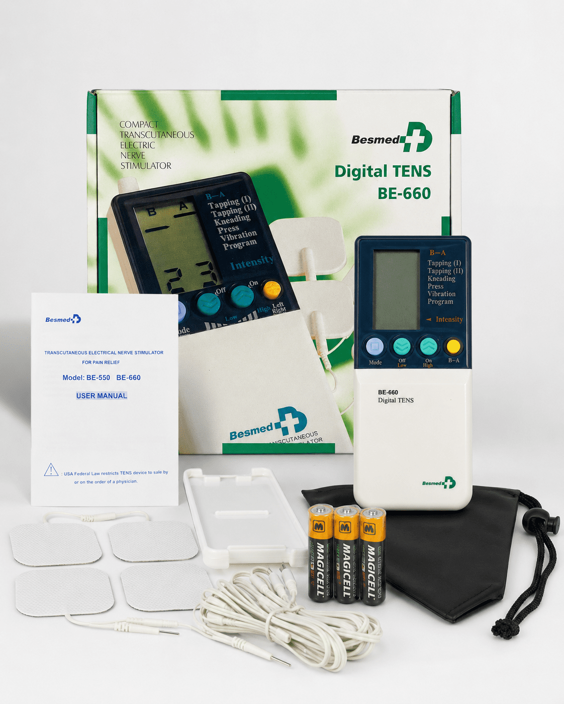 Besmed Digital TENS BE-660 front box available at Pak Care Surgicals