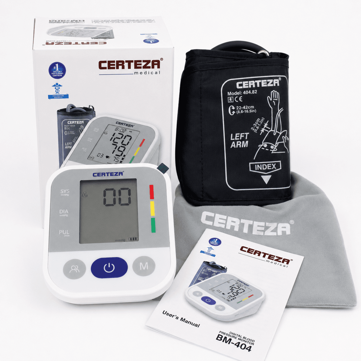Certeza Digital Blood Pressure Monitor BM-404 full kit