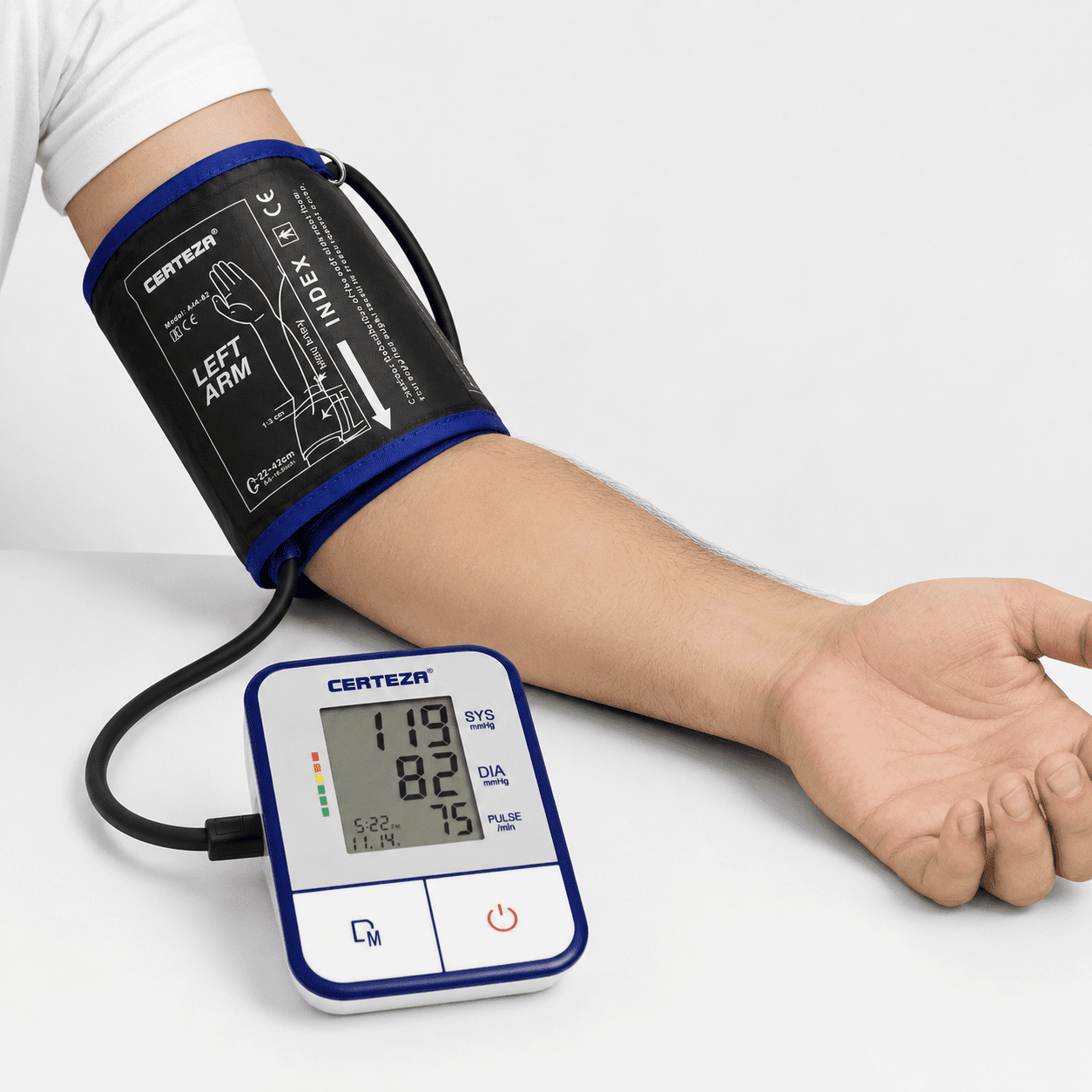 Certeza Digital Blood Pressure Monitor BM-444 in use