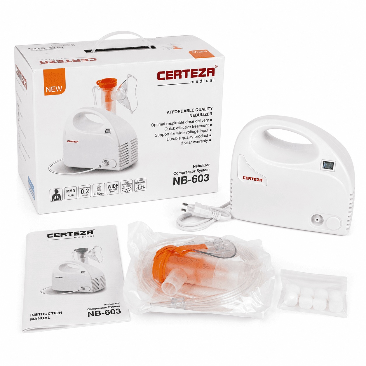 Certeza NB-603 nebulizer complete kit available at Pak Care Surgicals