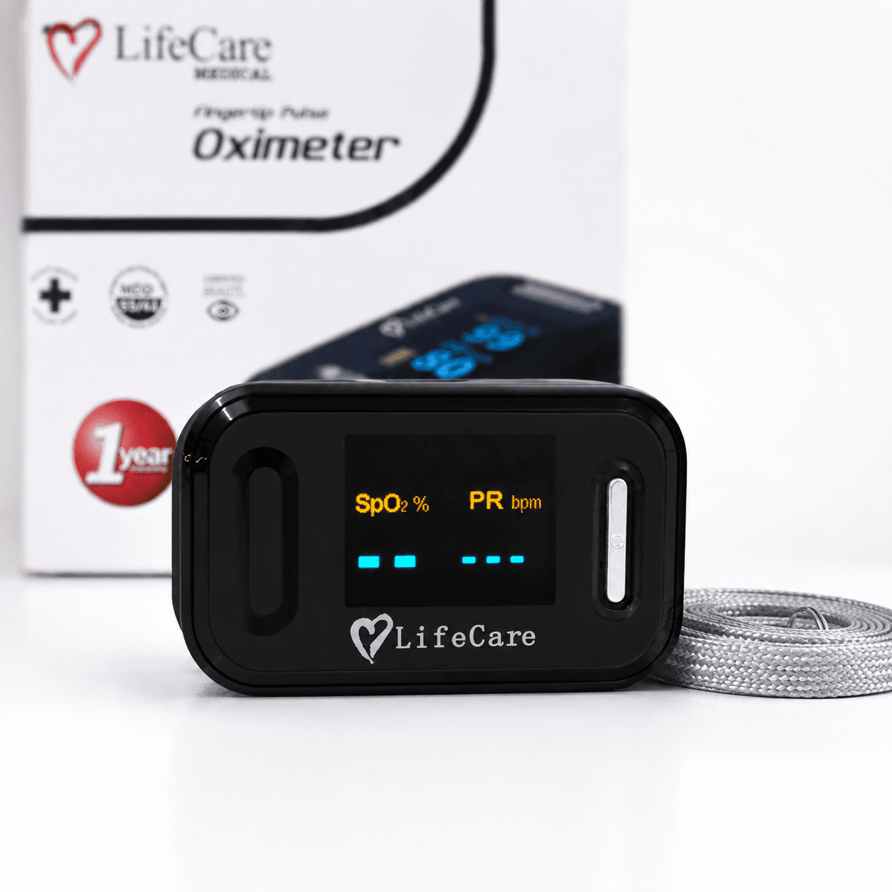 LifeCare Fingertip Pulse Oximeter with box