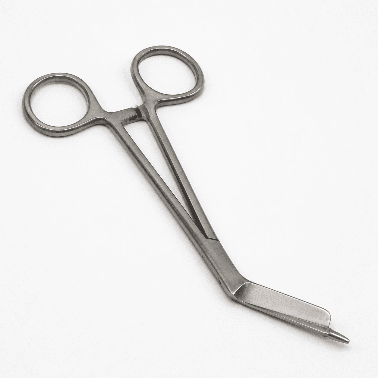 Lister bandage scissors angle view available at Pak Care Surgicals