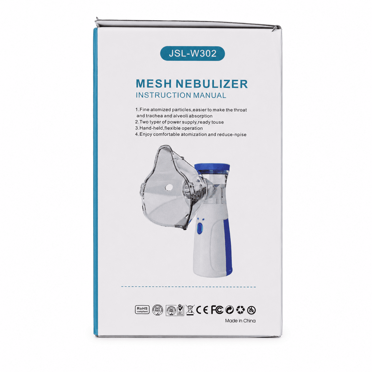 Mesh Nebulizer JSL-W302 box side image