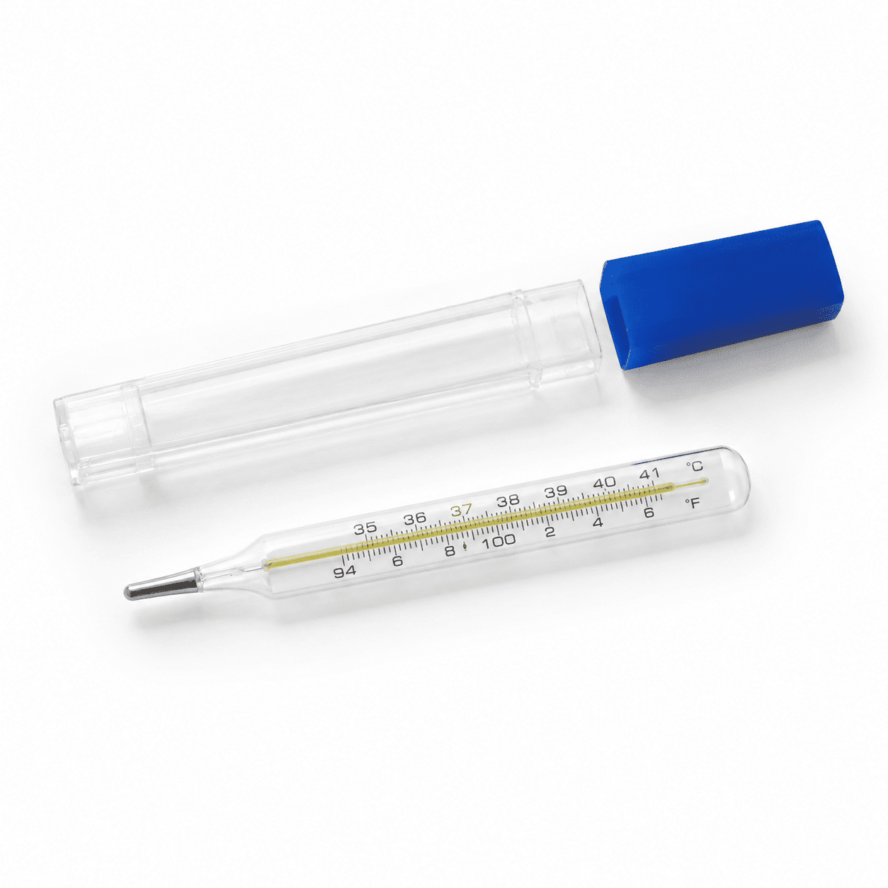 Mercury Glass Thermometer Large angle image