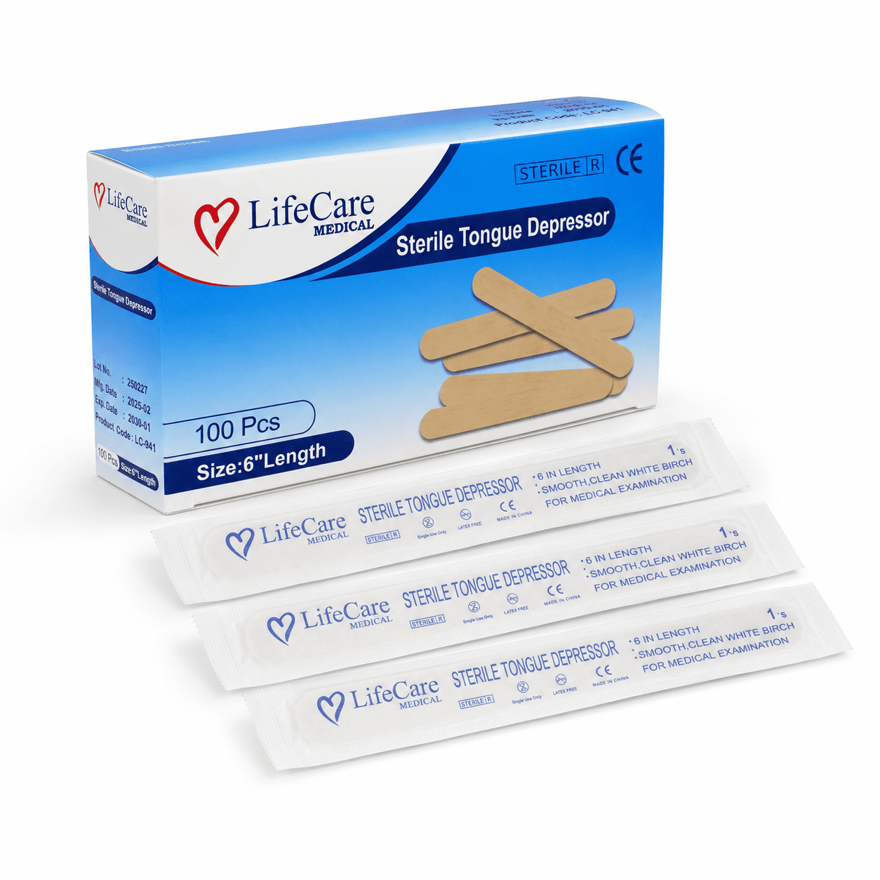 LifeCare sterile tongue depressor back pack available at Pak Care Surgicals