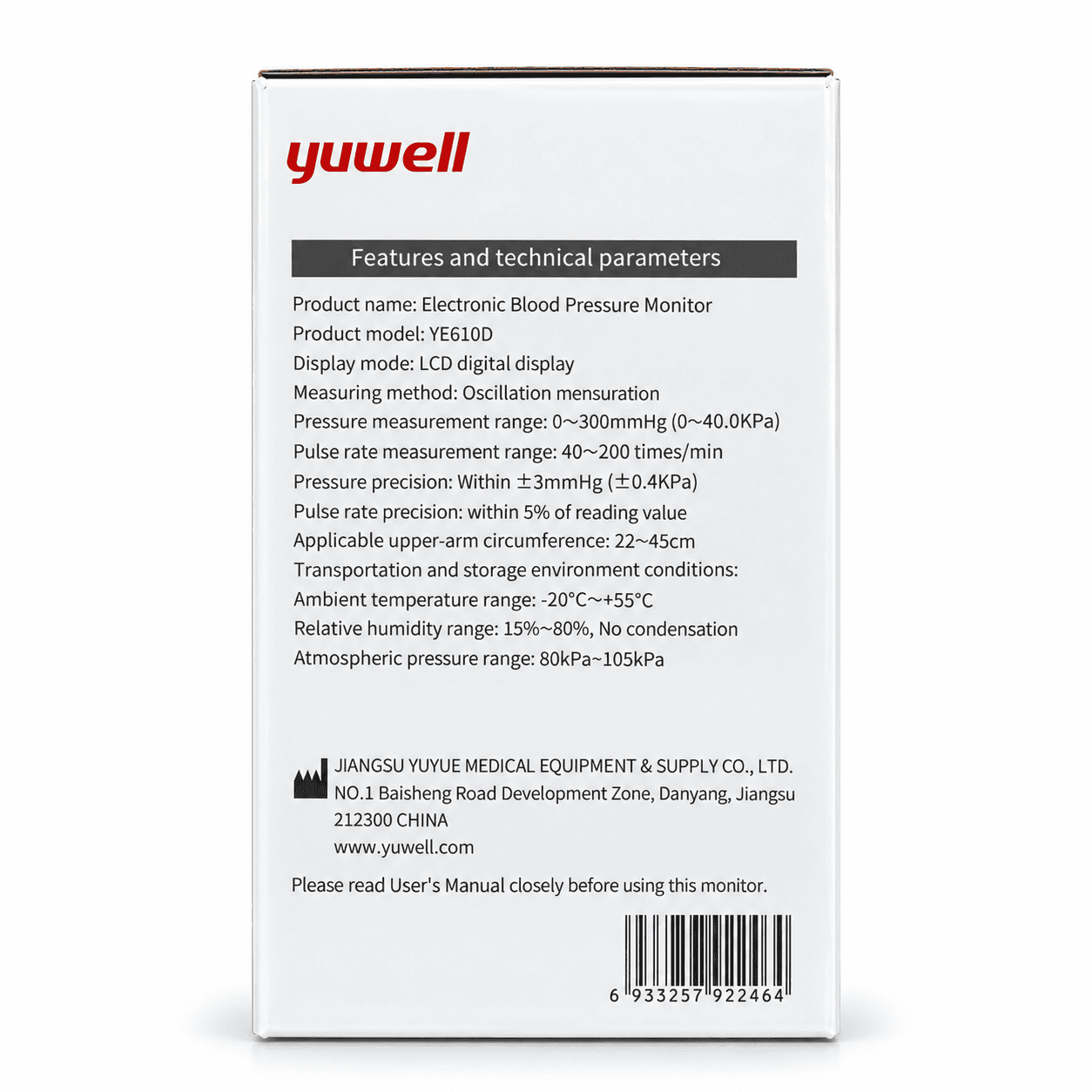 DIGITAL BP YUWELL YE610D - Image 5