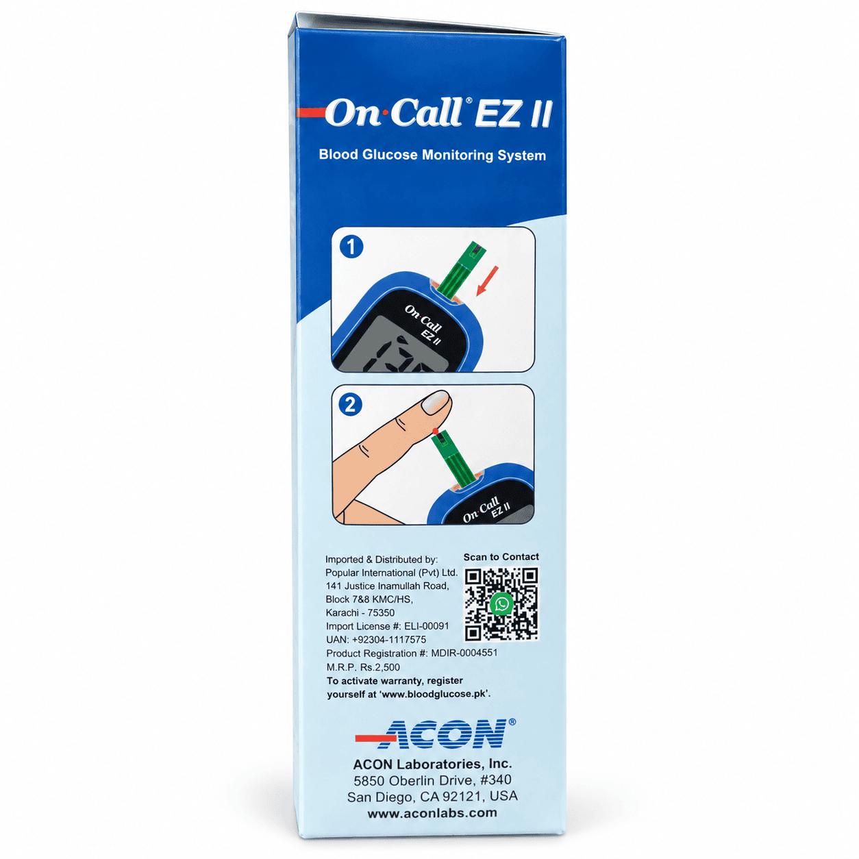 Blood Glucose Monitoring System On Call EZ II - Image 3