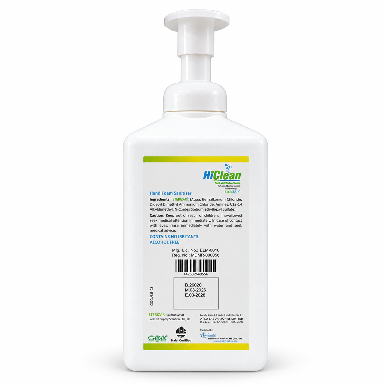 HiClean Hand Foam Sanitiser 1000ml – Lemon - Image 2