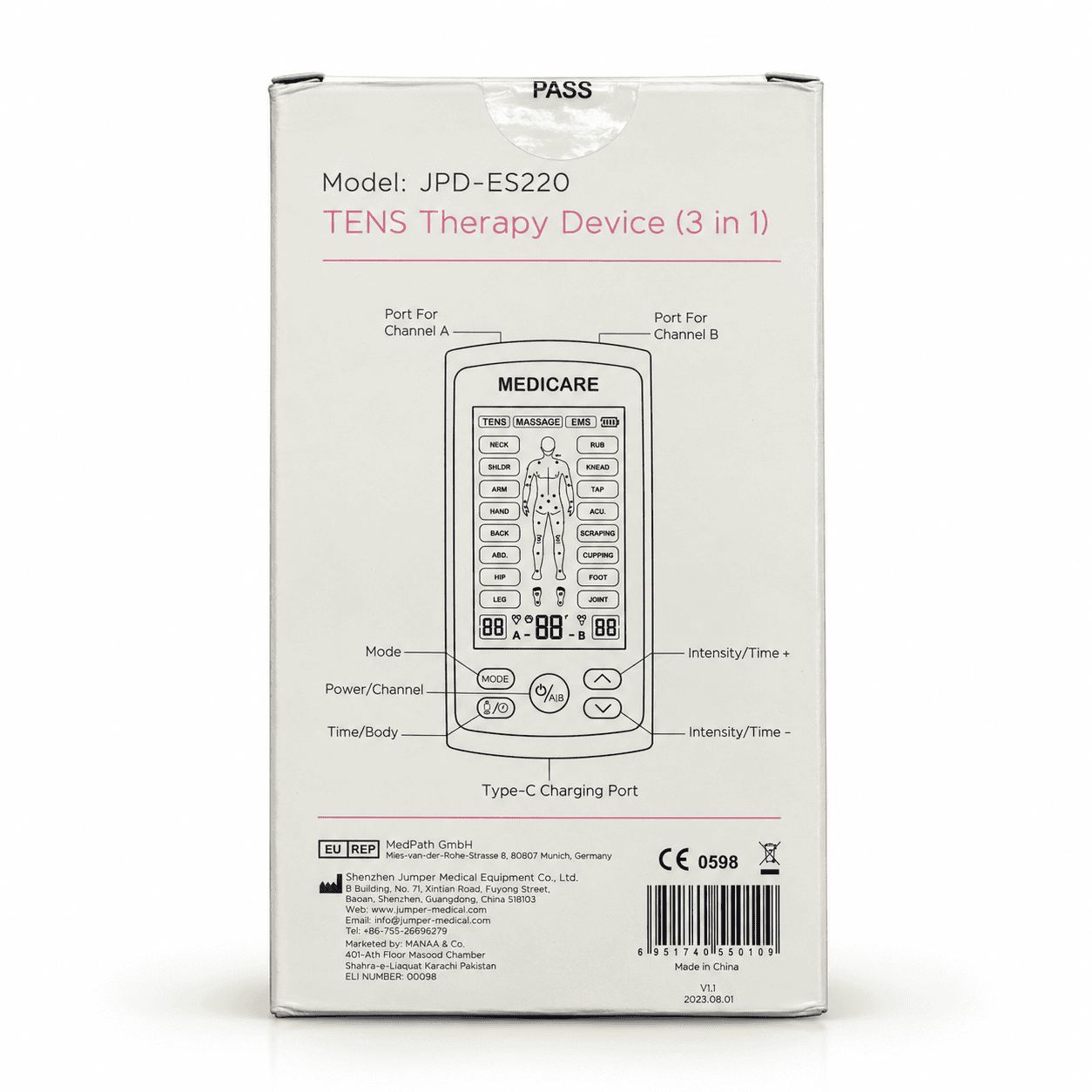 TENS MACHINE MEDICAR ES220 - Image 4