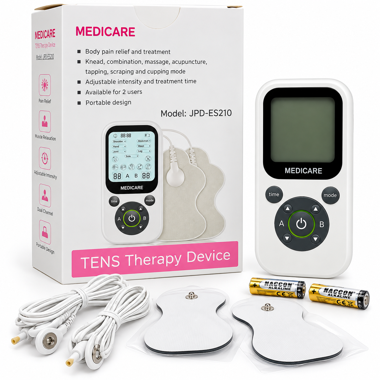 Medicare JPD-ES210 Dual Channel TENS Therapy Device - Image 2